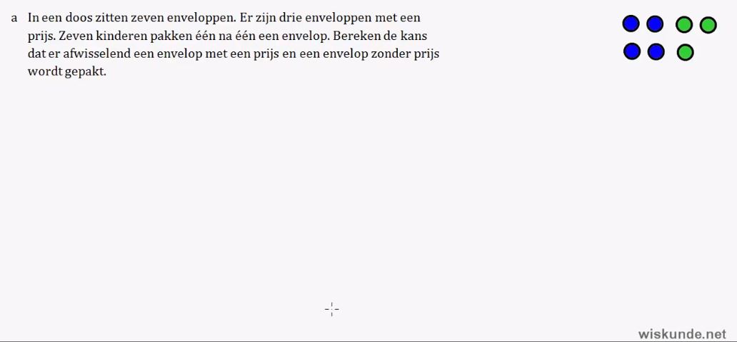 Trekken met en zonder terugleggen Opgave 46