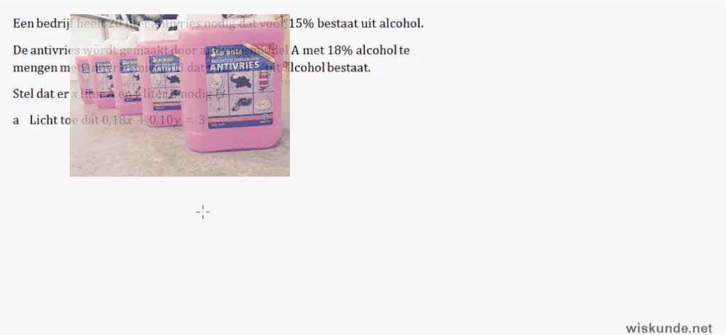 Stelsels van lineaire vergelijkingen Opgave 9