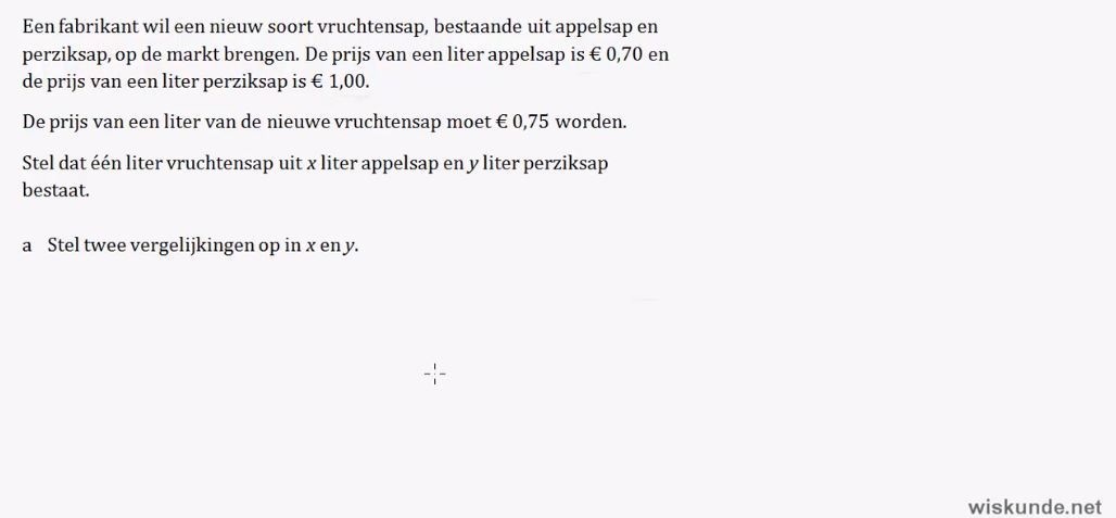 Stelsels van lineaire vergelijkingen Opgave 10