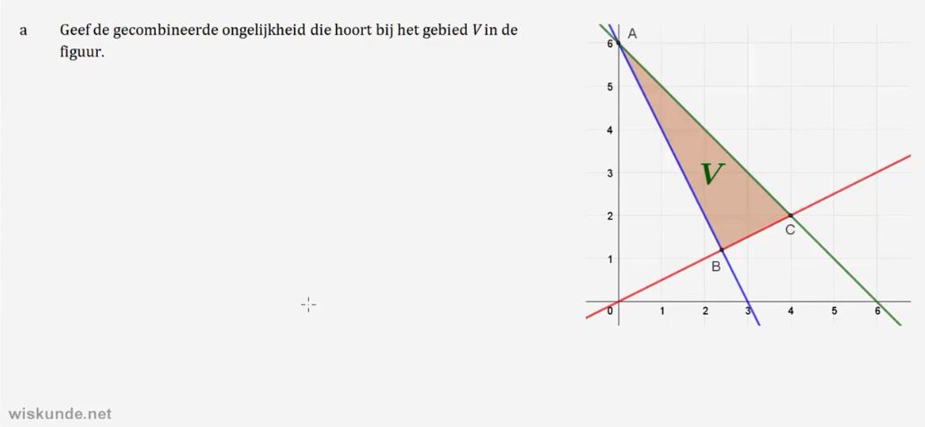 Ongelijkheden met twee variabelen Opgave 16