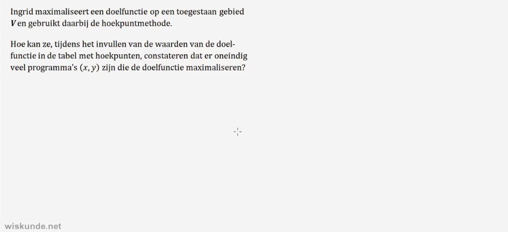De hoekpuntmethode Opgave 32