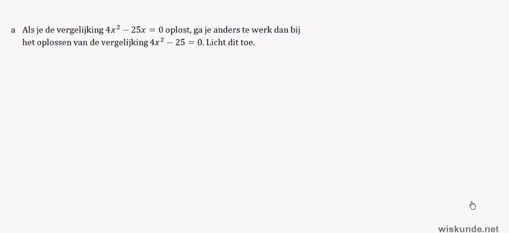 Tweedegraadsfuncties en tweedegraadsvergelijkingen Opgave 25