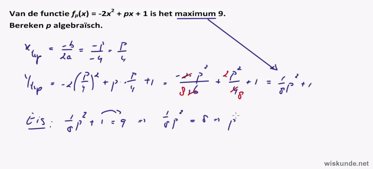 Werken met parameters opgave 43