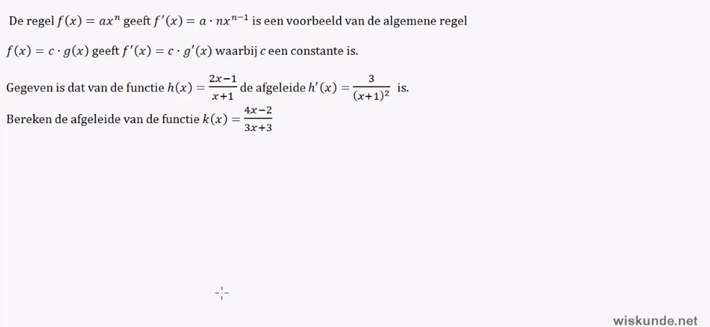Limiet en afgeleide Opgave 57