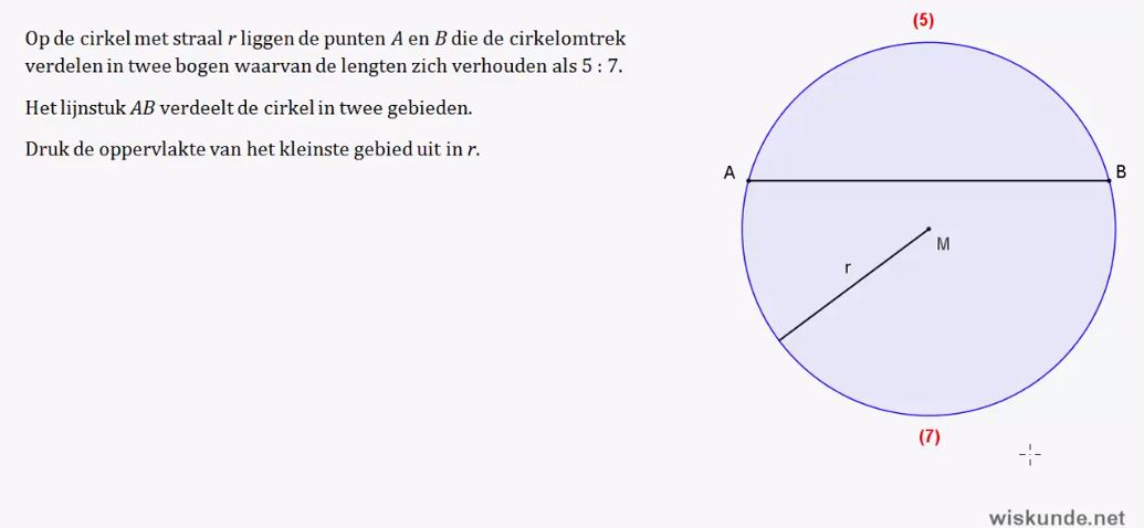 Lengte, omtrek en oppervlakte opgave 28