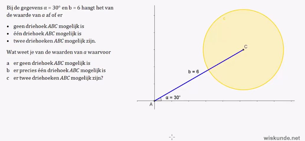 De sinusregel en de cosinusregel Opgave 73