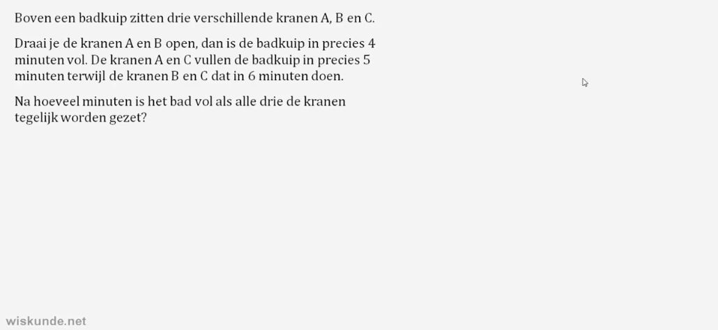 Stelsels vergelijkingen Opgave 12