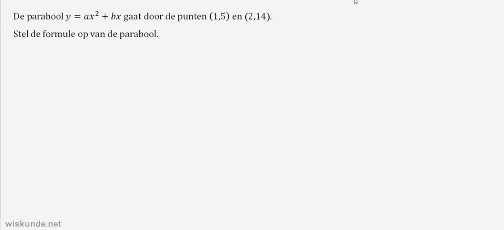 Stelsels vergelijkingen Opgave 14