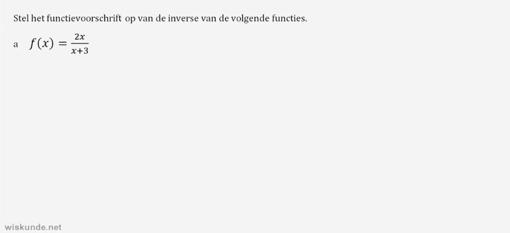 Herleiden van inverse functies Opgave 73