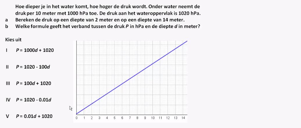Lineaire verbanden opgave 1