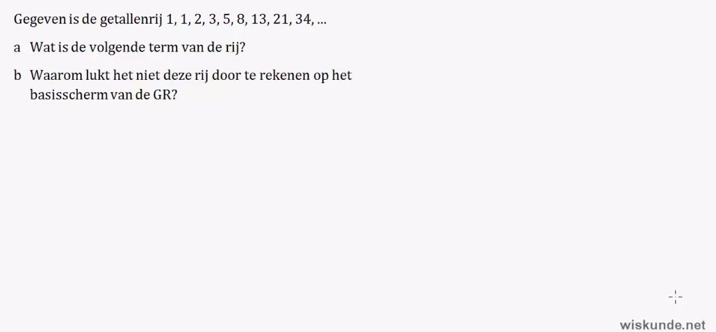 Recursieve en directe formules Opgave 7