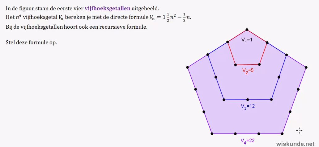 Recursieve en directe formules Opgave 20