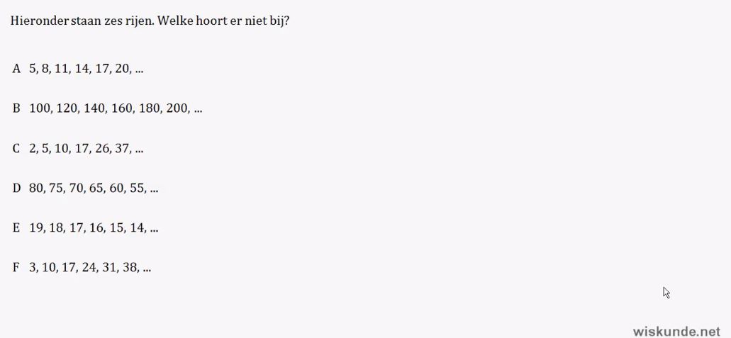 Rekenkundige en meetkundige rijen opgave 22