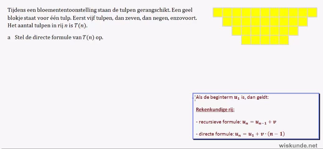 Rekenkundige en meetkundige rijen opgave 27