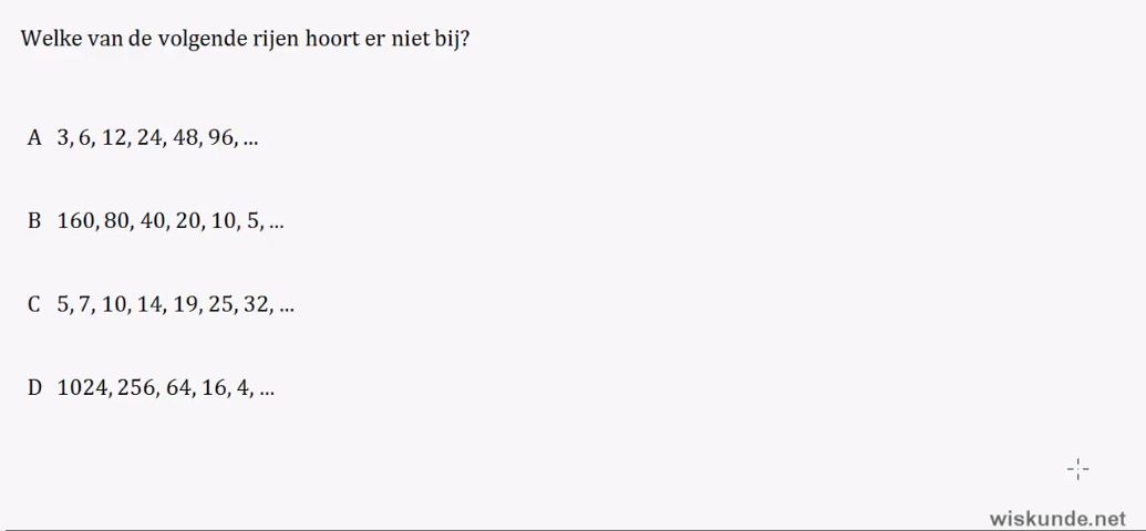 Rekenkundige en meetkundige rijen opgave 28