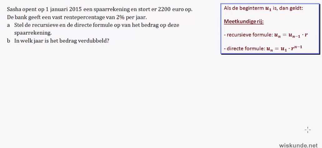 Rekenkundige en meetkundige rijen opgave 31