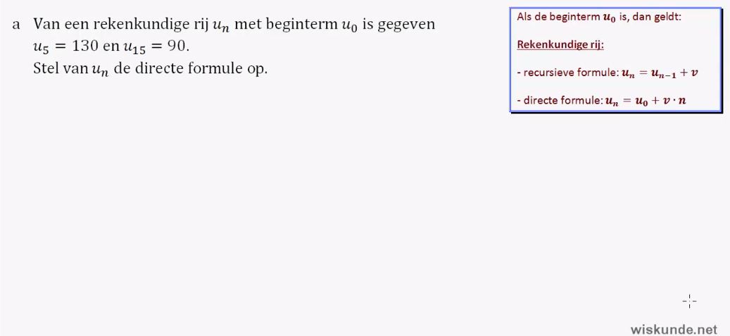 Rekenkundige en meetkundige rijen opgave 34
