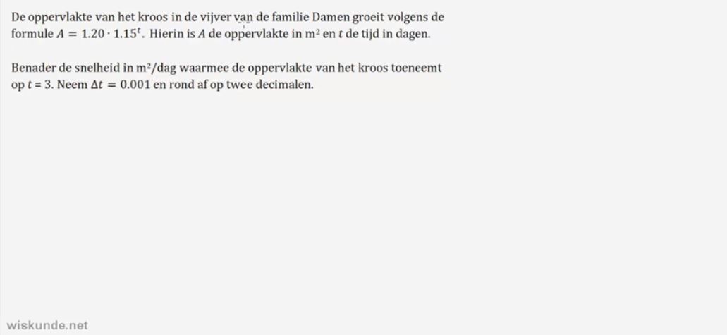 Snelheden en raaklijnen Opgave 4