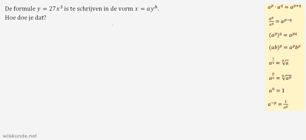Machten met negatieve en gebroken exponenten Opgave 16