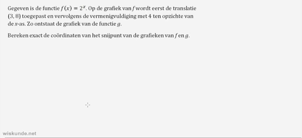 Exponentiële functies Opgave 65