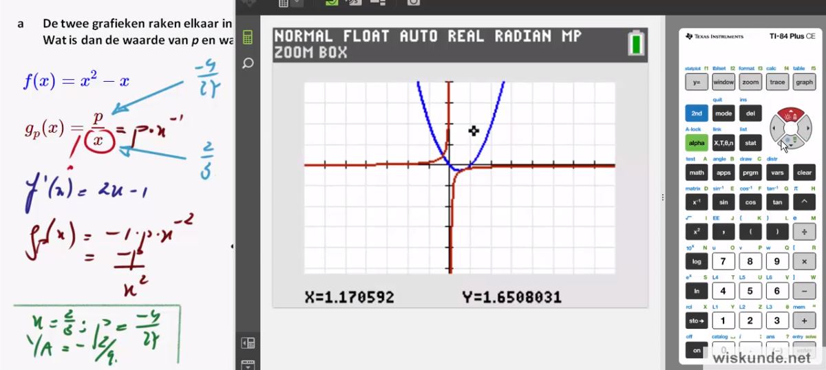 Functies met parameters opgave 83