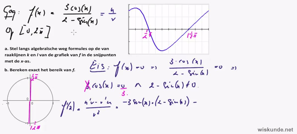 Herleiden en differentiëren opgave 84