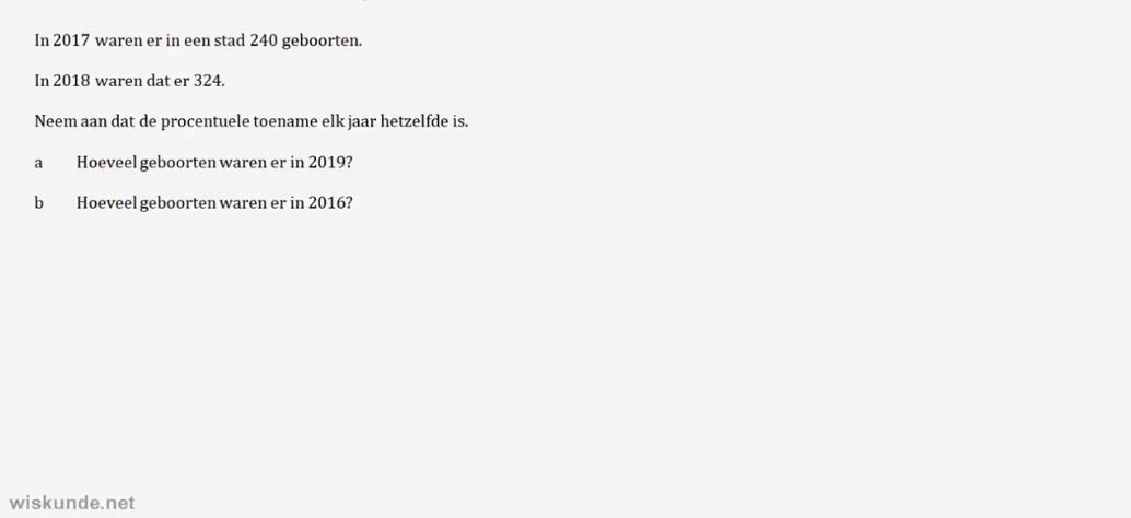 Rekenen met procenten en verhoudingen opgave 9