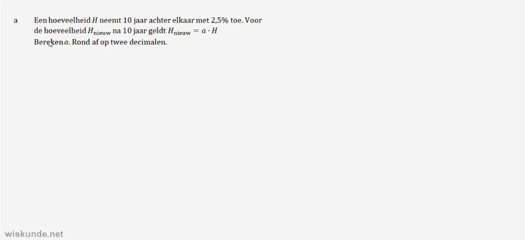 Rekenen met procenten en verhoudingen opgave 12