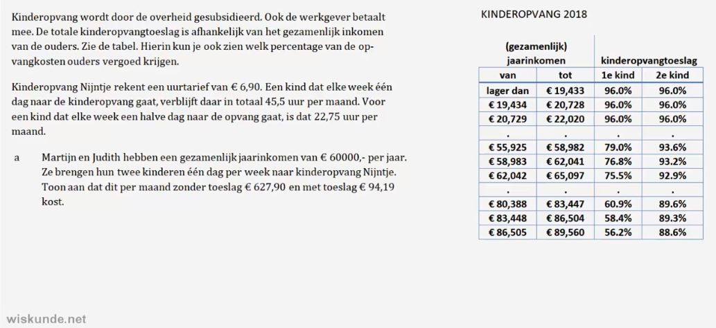 Omgaan met tabellen Opgave 46