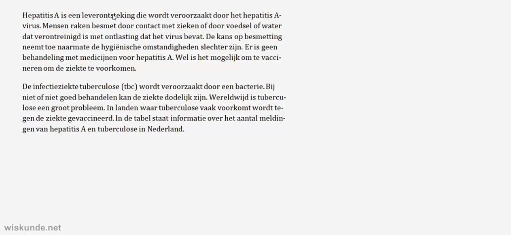 Omgaan met tabellen Opgave 52