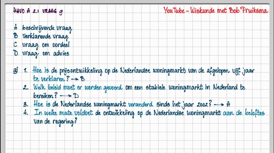 De onderzoeksvraag Opgave 9
