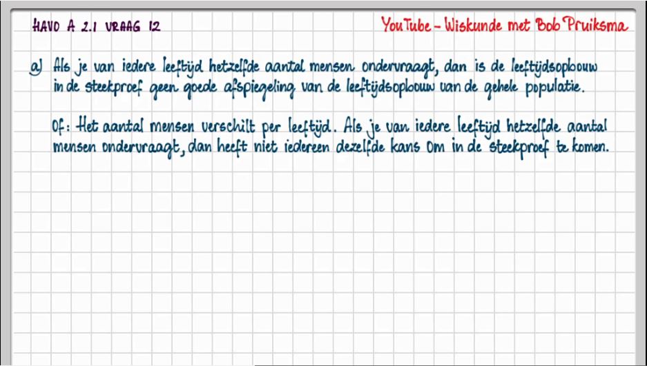 De onderzoeksvraag Opgave 12