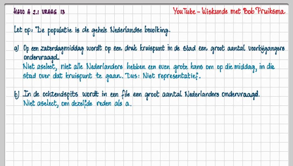 De onderzoeksvraag Opgave 13