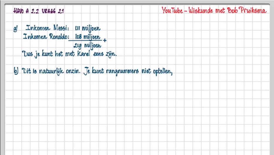 Data verzamelen Opgave 21