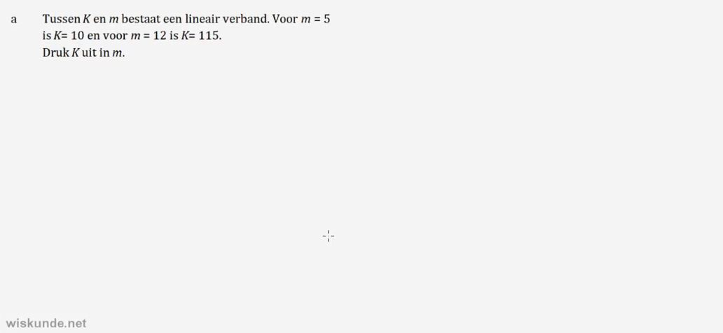 Lineaire formules opstellen Opgave 51