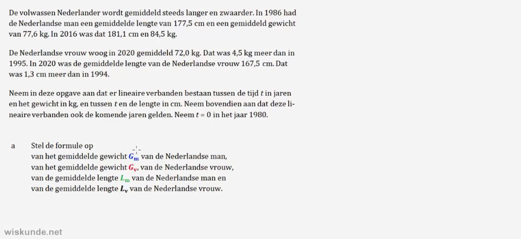 Lineaire formules opstellen Opgave 58