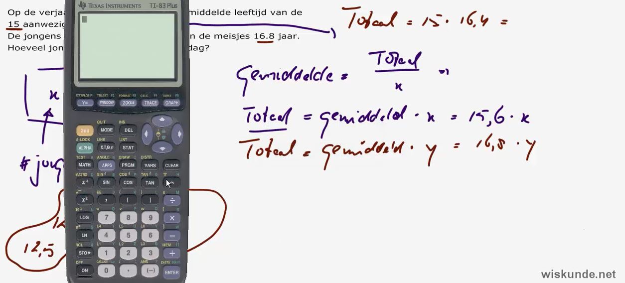 Lineaire vergelijkingen met twee variabelen Opgave 70