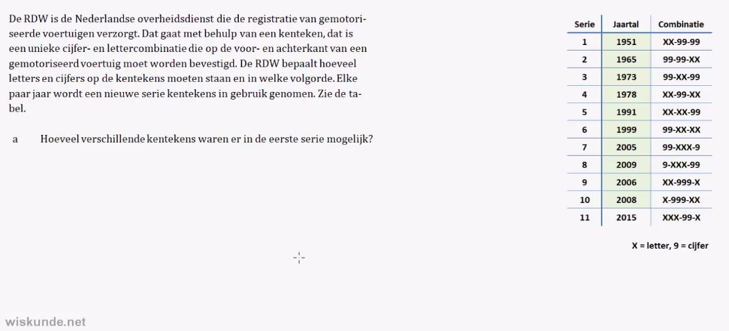 Regels bij telproblemen opgave 9