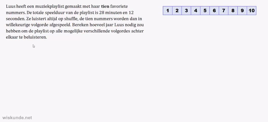 Permutaties en combinaties Opgave 22