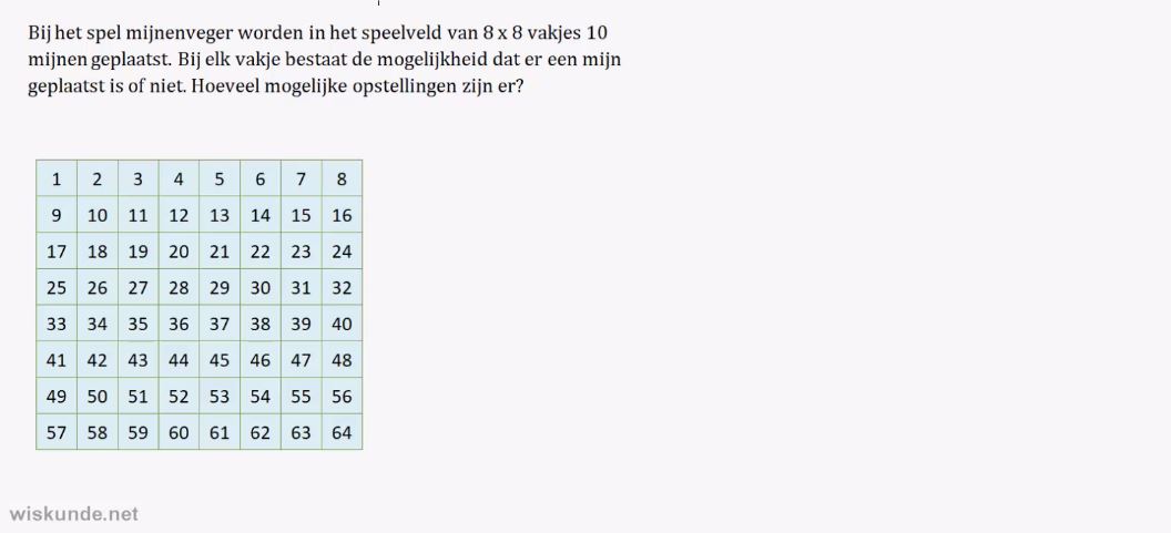Permutaties en combinaties Opgave 28