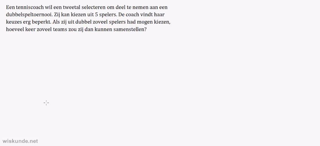 Permutaties en combinaties Opgave 30