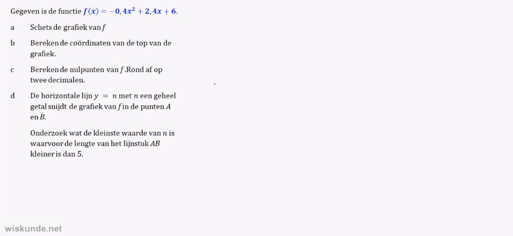 Kwadratische verbanden opgave 79