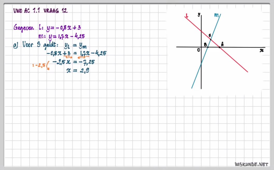 Lineaire formules Opgave 12