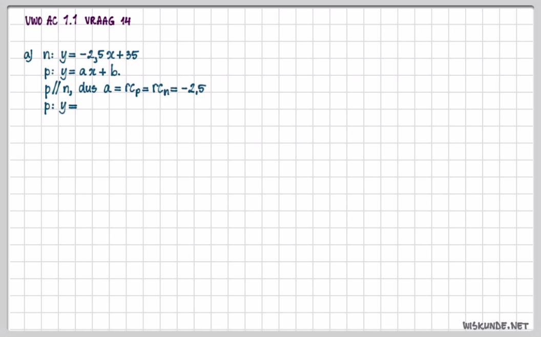Lineaire formules Opgave 14