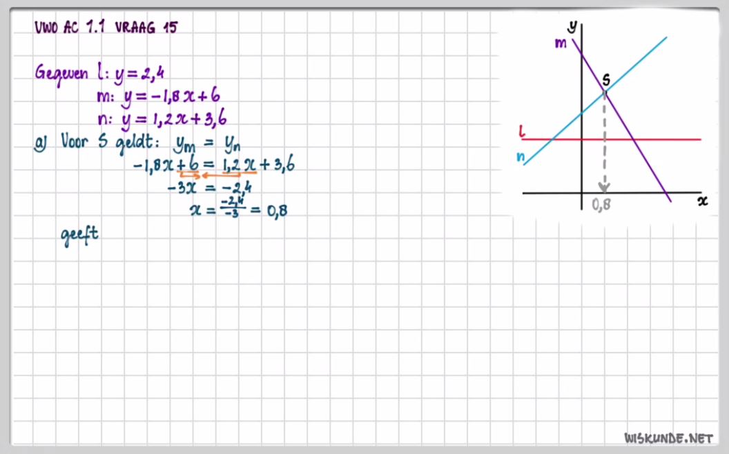 Lineaire formules Opgave 15