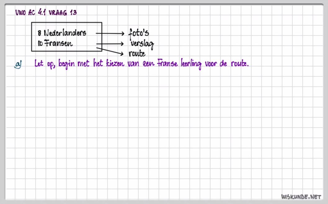 Regels voor telproblemen opgave 13