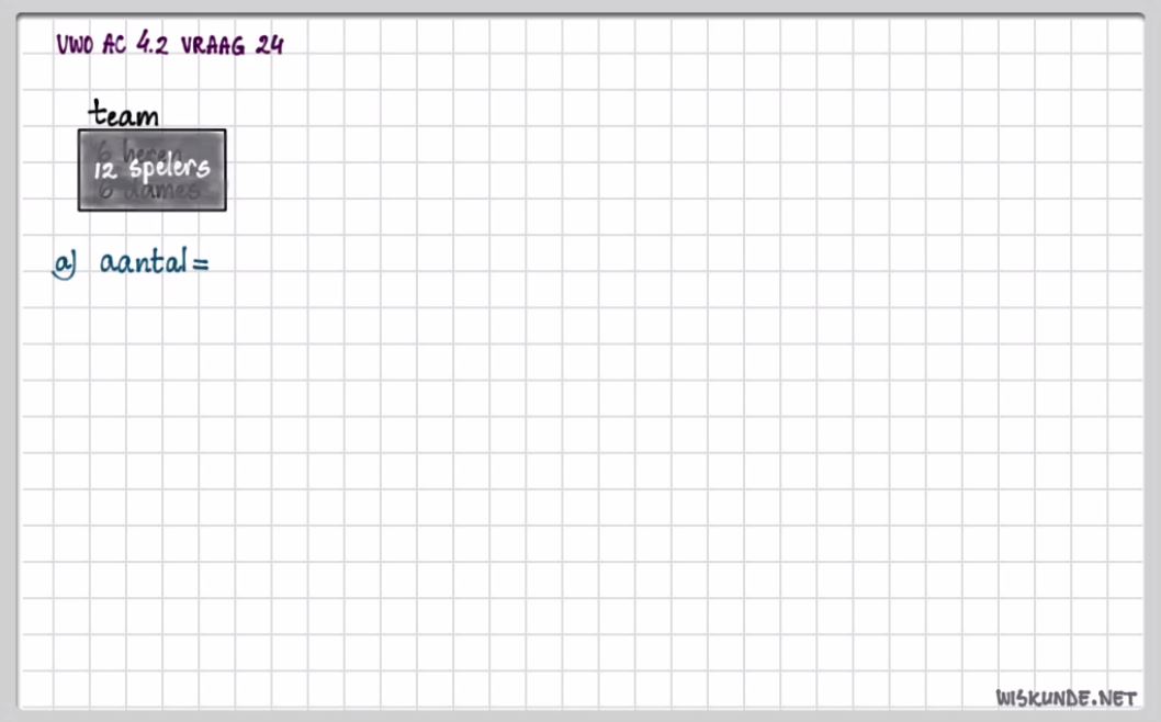 Permutaties en combinaties Opgave 24
