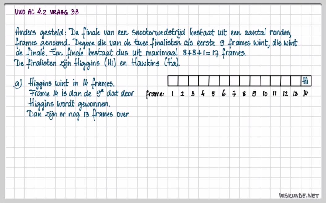 Permutaties en combinaties Opgave 33