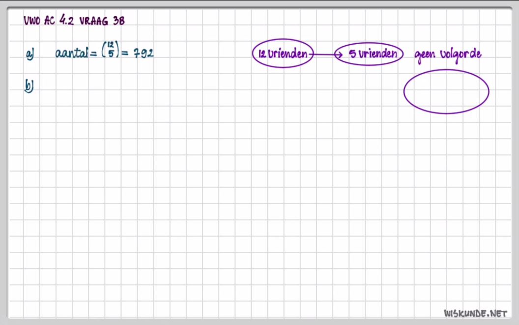 Permutaties en combinaties Opgave 38