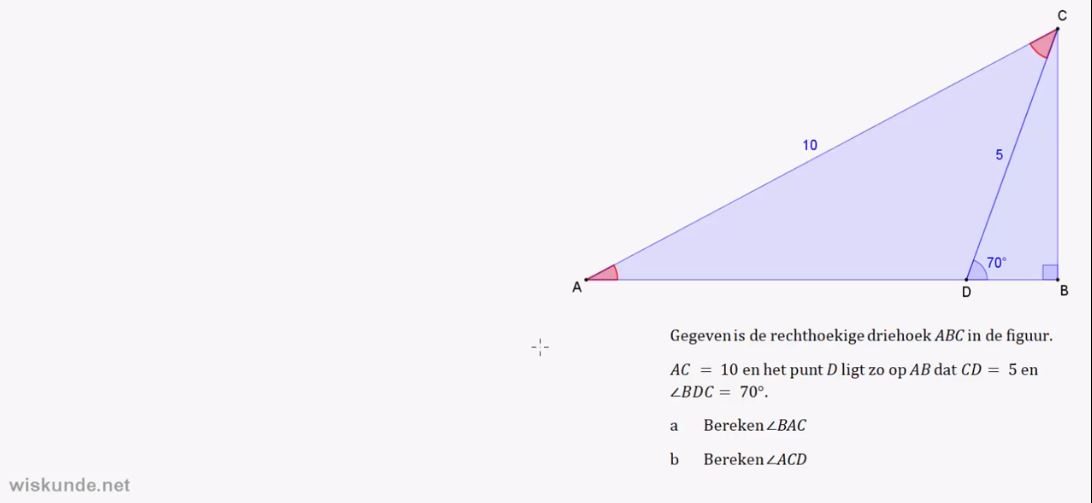 Berekeningen in driehoeken opgave 2